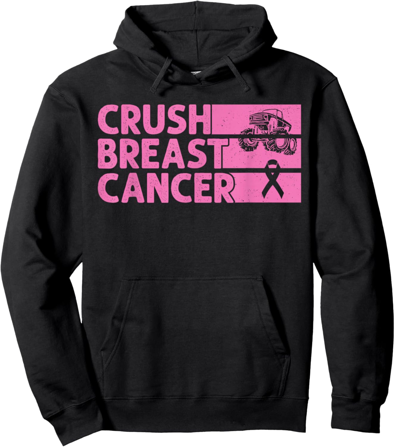 Crush Breast Cancer Awareness Women Men Boys Hoodie - Hoodie | Black