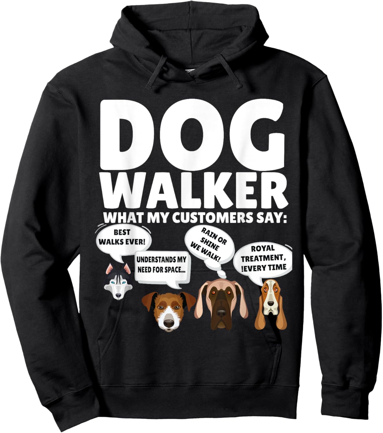 Best Dog Walker Design For Pet Walker Puppy Walking Dog Love Hoodie - Hoodie | Black