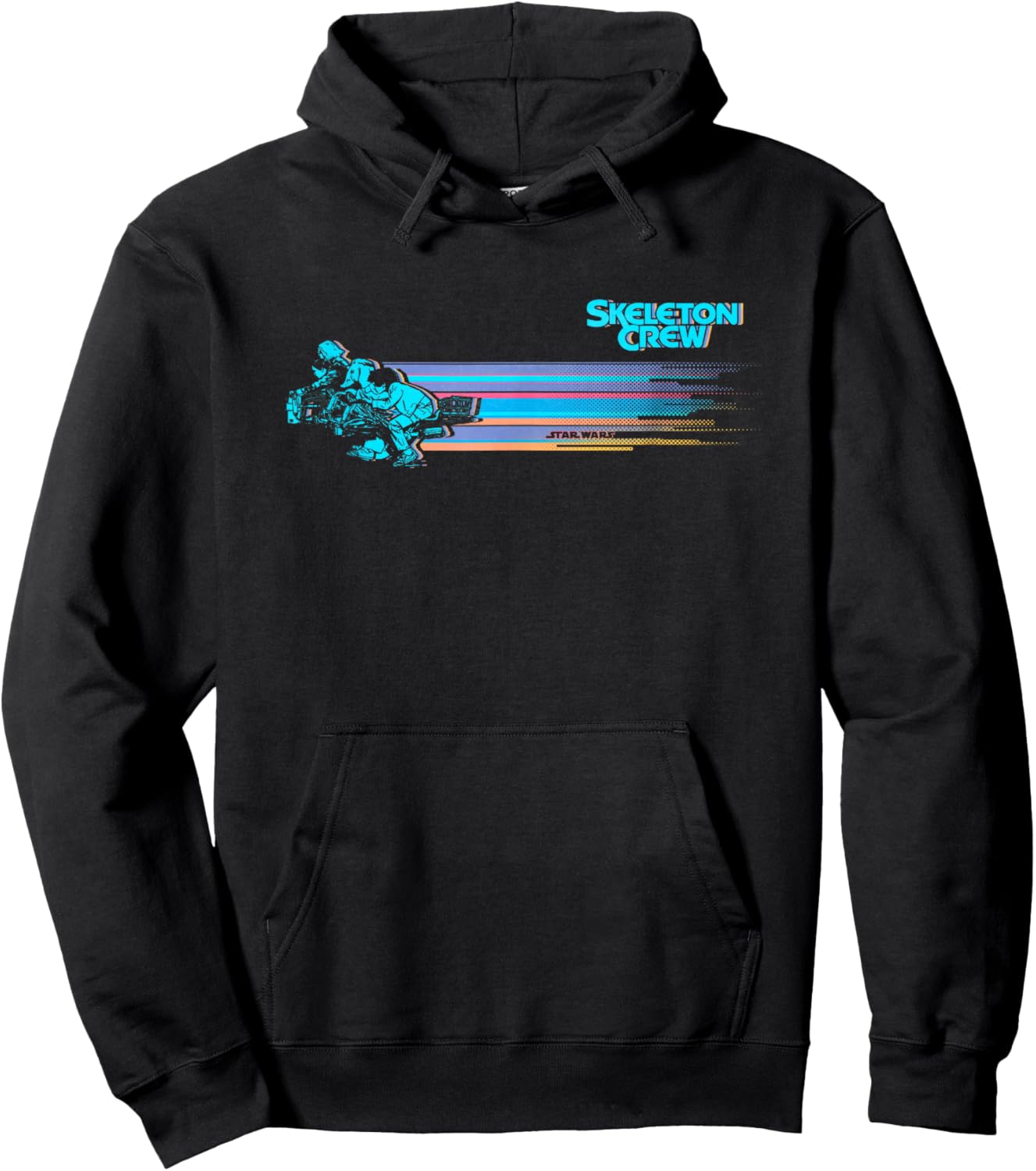 Star Wars Skeleton Crew Blue Galaxy Vintage Speeders Hoodie - Hoodie | Black