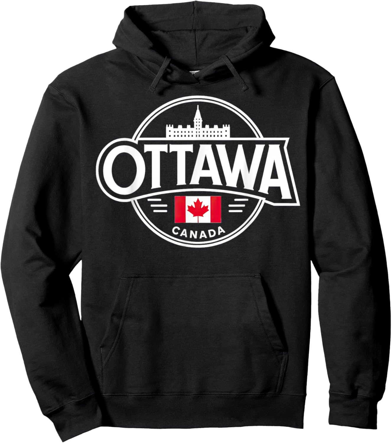 Ottawa Canada City Flag Heritage Pride Design Hoodie - Hoodie | Black