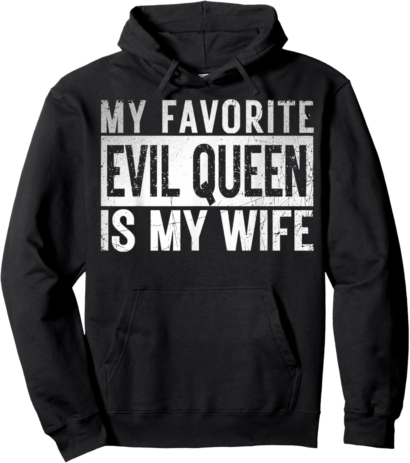 My Favorite Evil Queen Is My Wife Vintage Halloween Costume Hoodie - Hoodie | Black