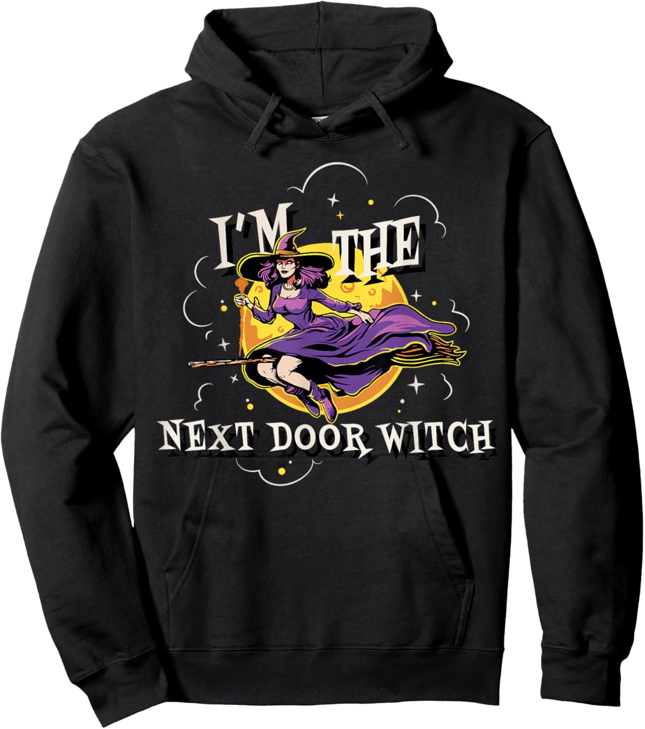 Im The Next Door Witch Halloween Matching Group Costume Hoodie - Hoodie | Black