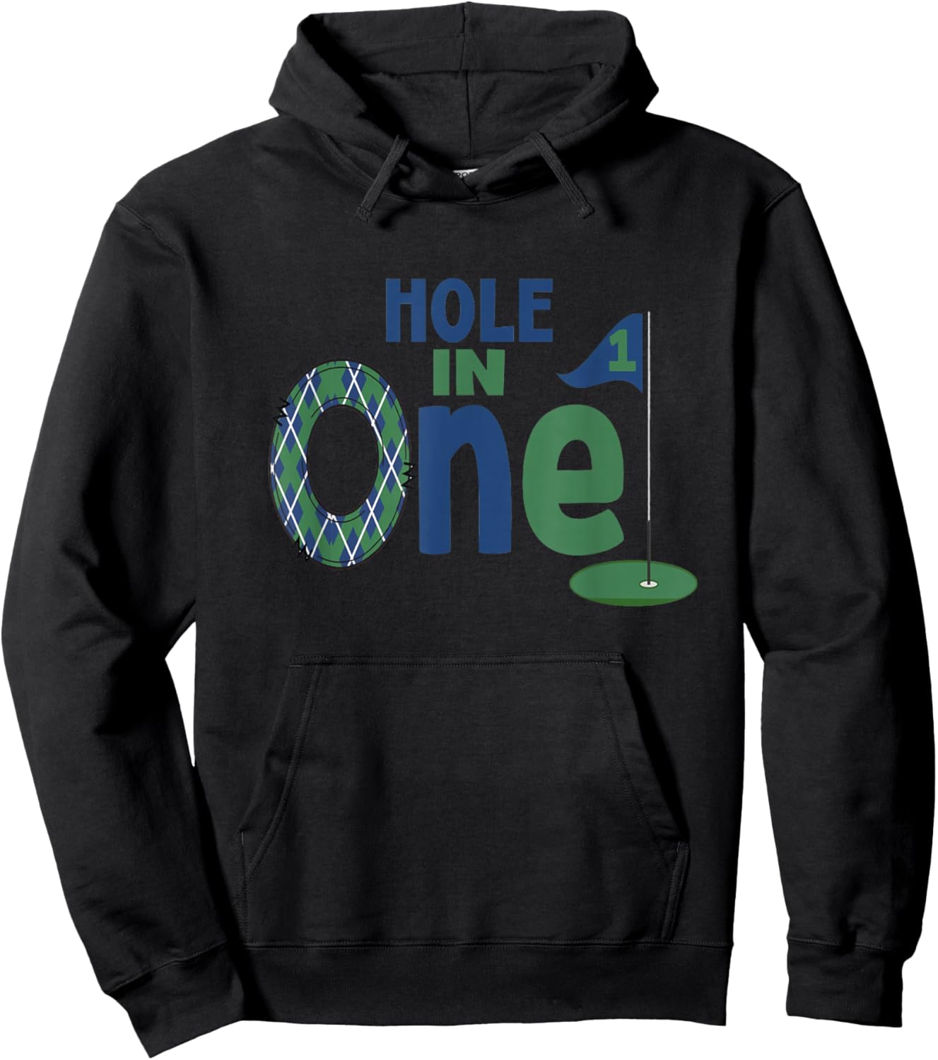 Golf Birthday Shirt 1st Birthday Hole In One Boys Girls Hoodie - Hoodie | Black