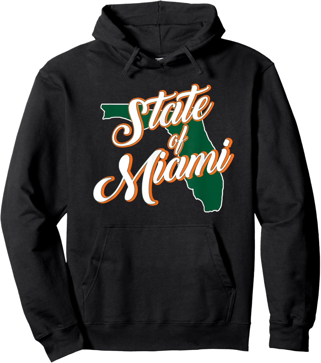 Miami Lifestyle Statement State of Miami Bold Florida Love Hoodie - Hoodie | Black