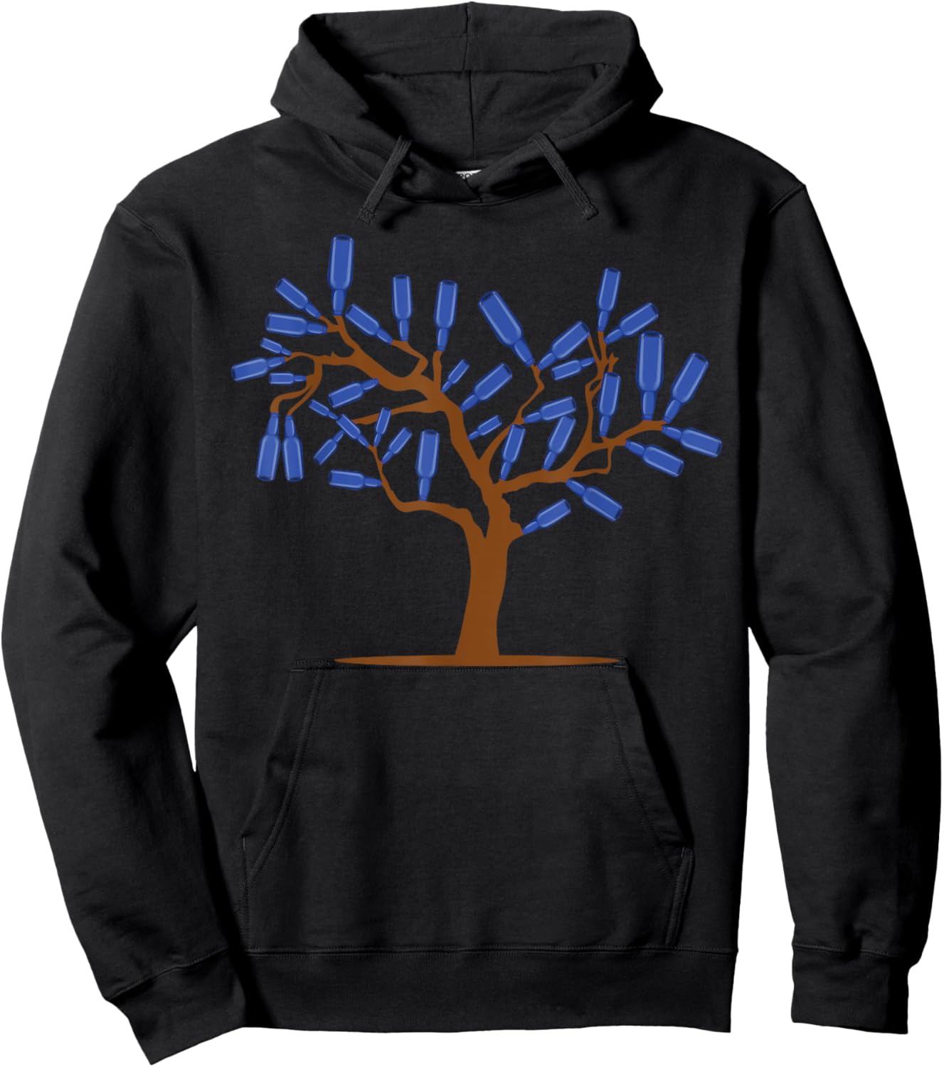Blue Bottle Tree Gullah Catch Evil Spirits Hoodie - Hoodie | Black