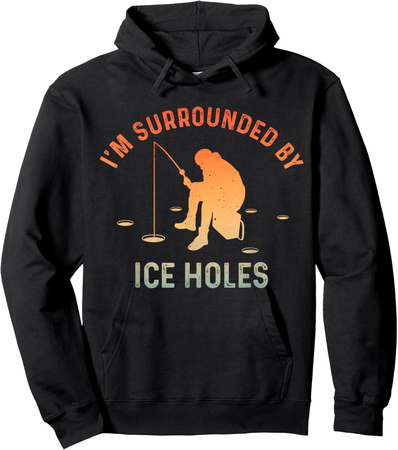 Funny Ice Fishing Art Women Ice Fishing Lover Hoodie - Hoodie | Black