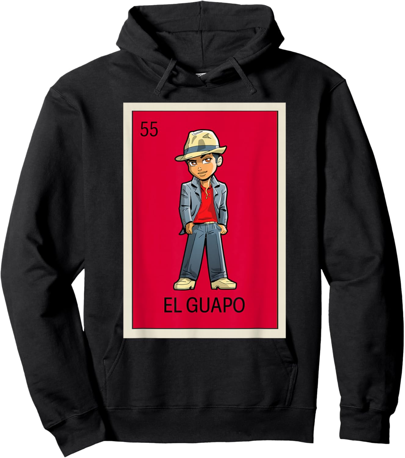 Mexican Lottery Designs Mexican El Guapo Handsome Man Hoodie - Hoodie | Black