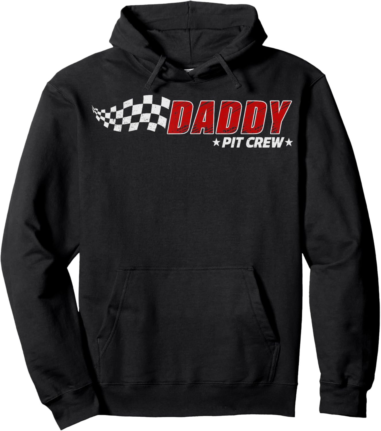Daddy Pit Crew Race Car Birthday Family Matching Pit Crew Hoodie - Hoodie | Black