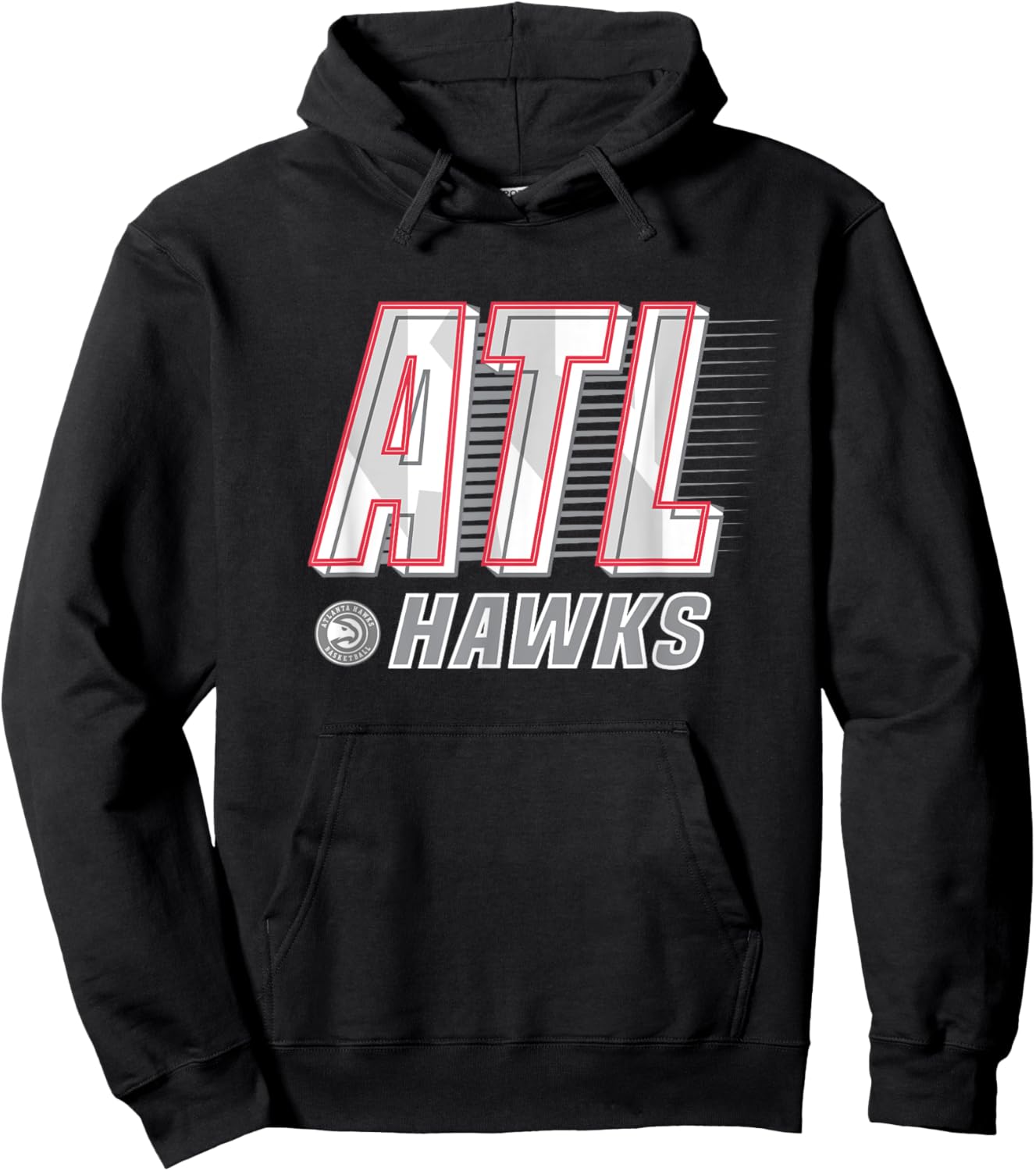 NBA Atlanta Hawks Type Stack Logo Hoodie - Hoodie | Black