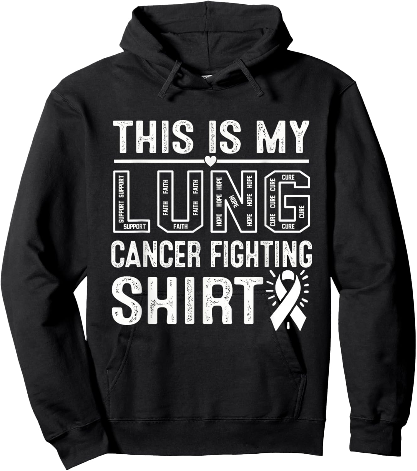 This Is My Lung Cancer Fighting Lung Cancer Awareness Hoodie - Hoodie | Black