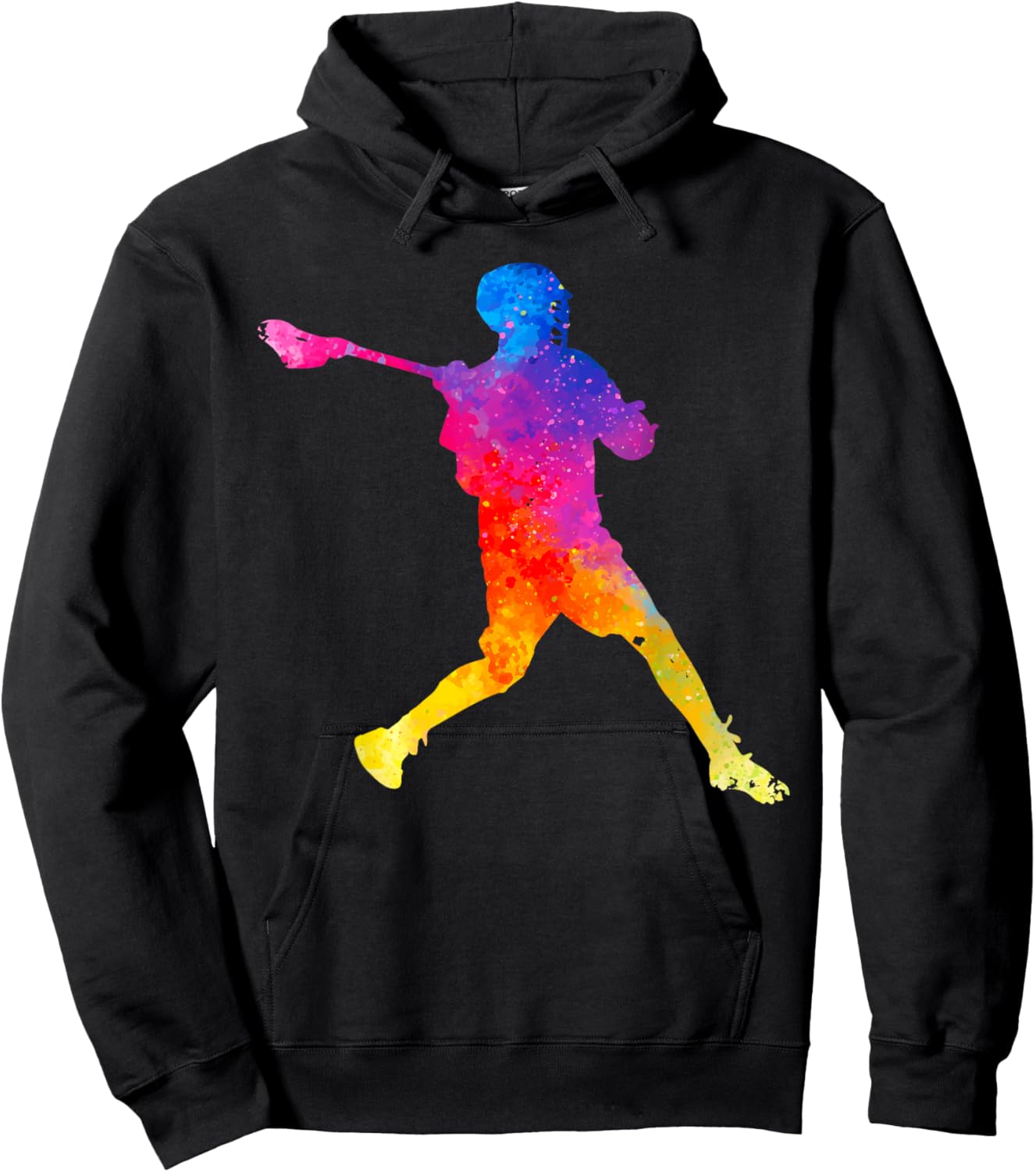 Lacrosse Player Kids Boys Youth Hoodie - Hoodie | Black