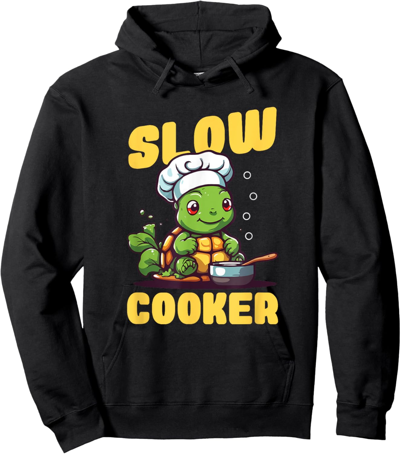 Funny Turtle Slow Cooker Chef Tortoise Cooking Hoodie - Hoodie | Black