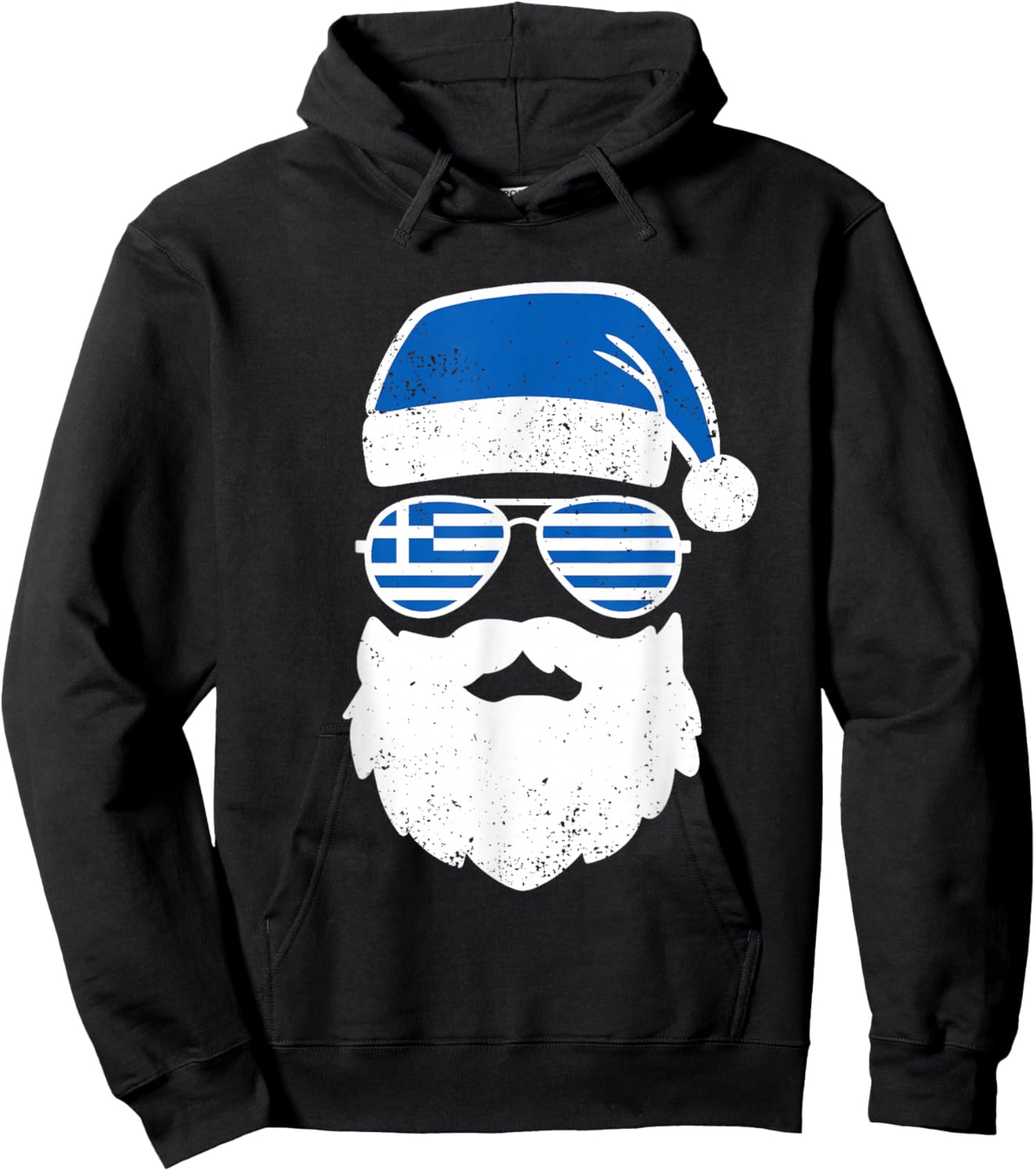 Funny Greek Christmas Pajama Funny Greek Matching Family Hoodie - Hoodie | Black