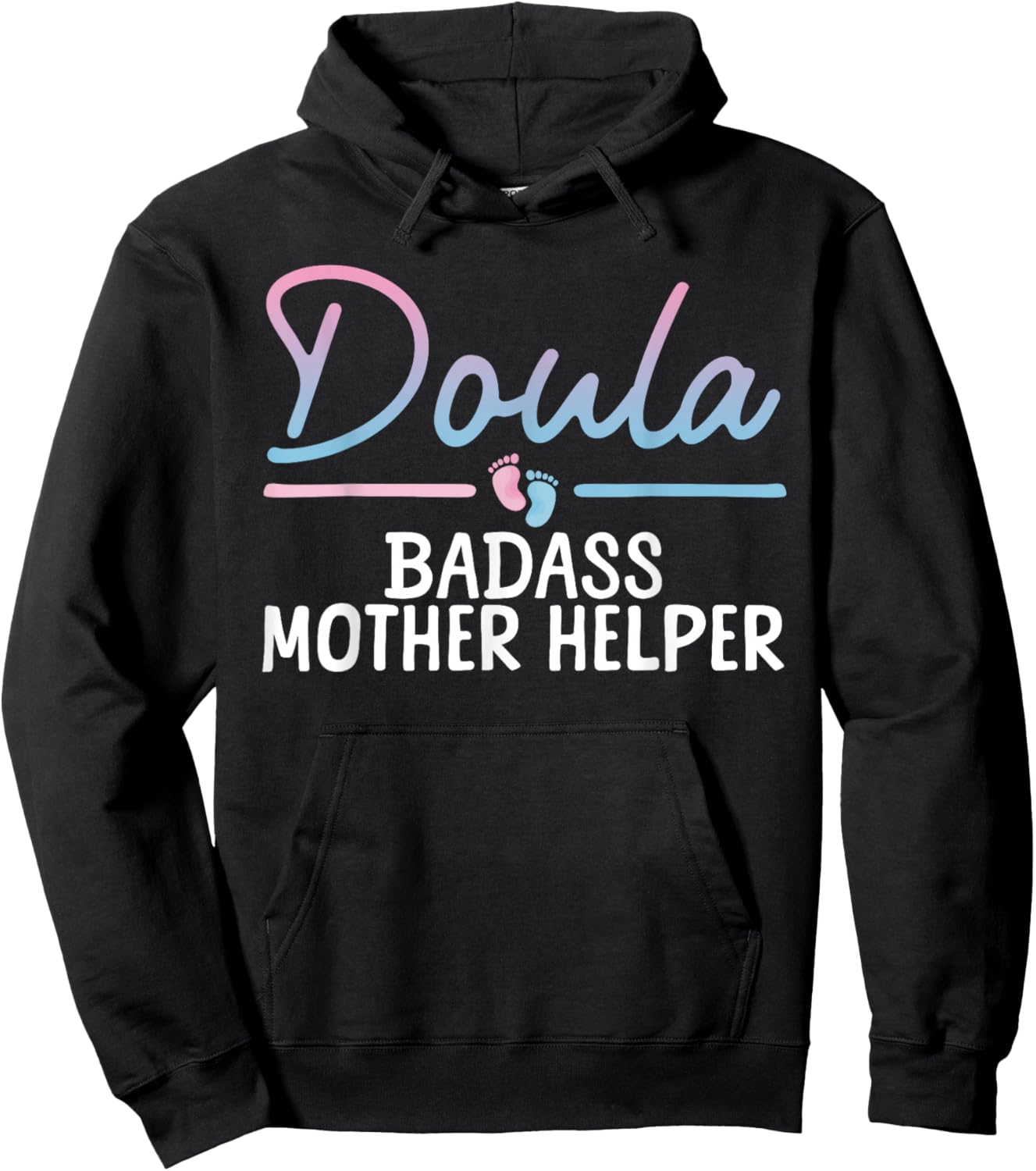 Cool Doula Art Mother Birth Worker Midwife Doula Hoodie - Hoodie | Black