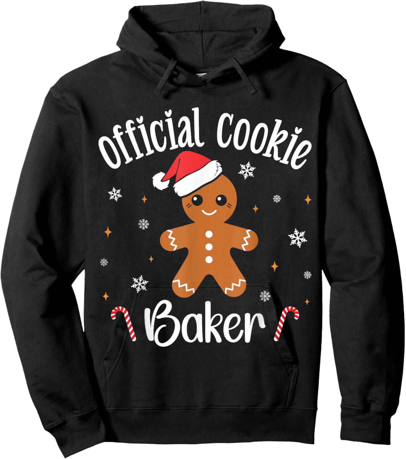 Official Cookie Baker & Tester Matching Couples Christmas Hoodie - Hoodie | Black