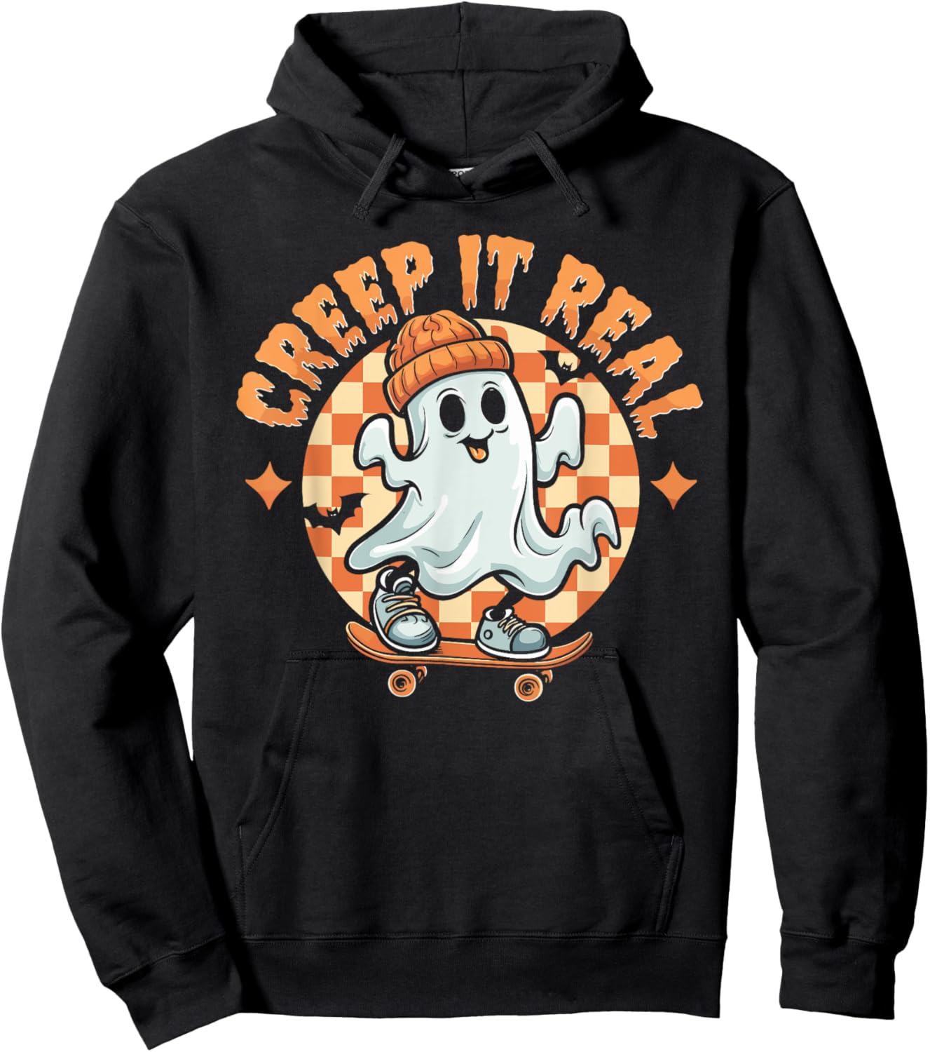 Creep It Real Halloween Shirt Kids Fall Season Teen Boys Hoodie - Hoodie | Black