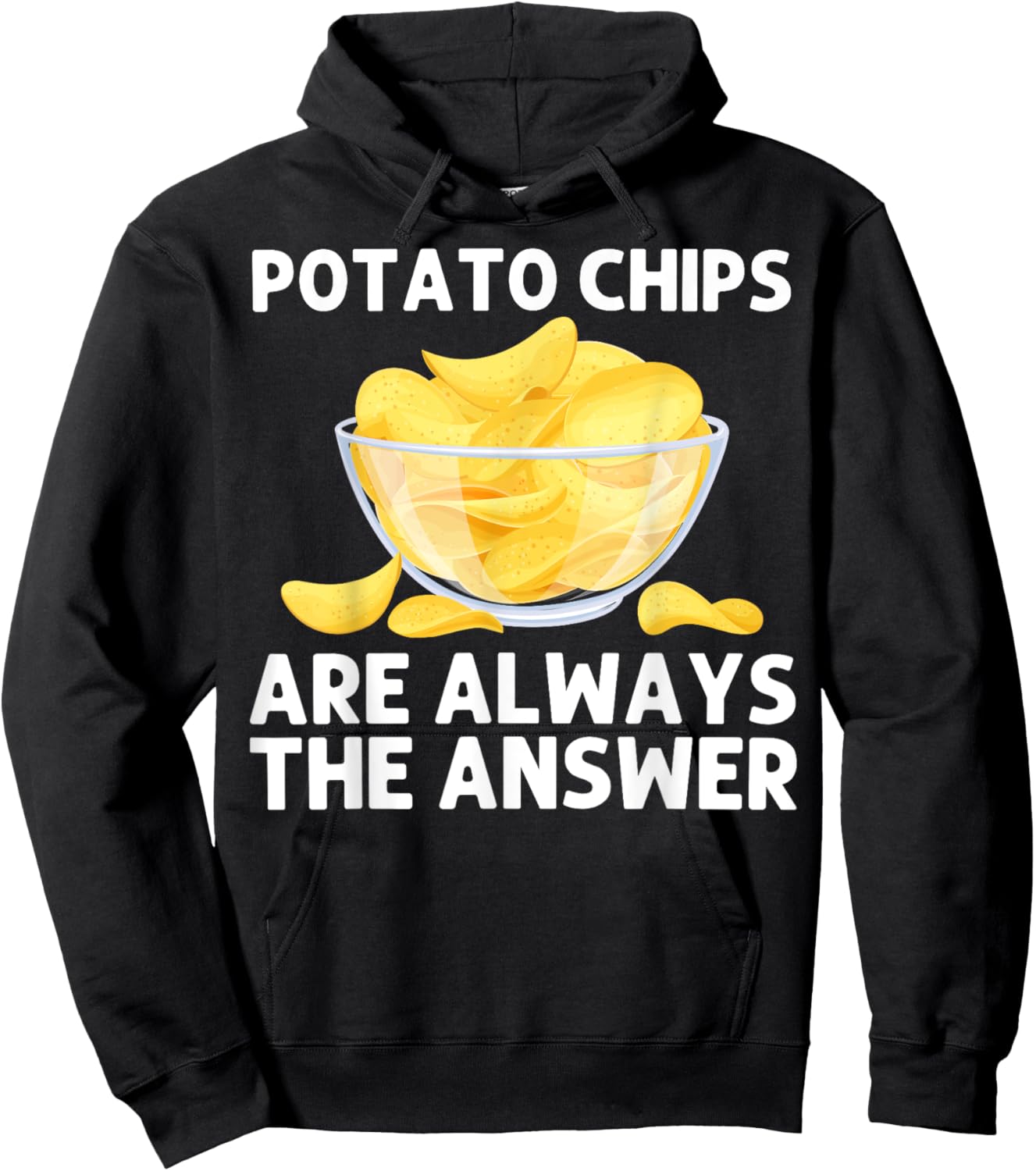 Cool Potato Chips Art Women Kids Potato Chips Lover Hoodie - Hoodie | Black