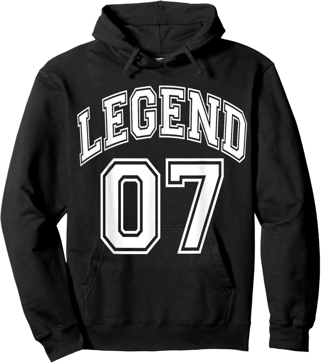 Legend 07 Number Varsity Team - 07th Birthday & 07 Years Old Hoodie - Hoodie | Black