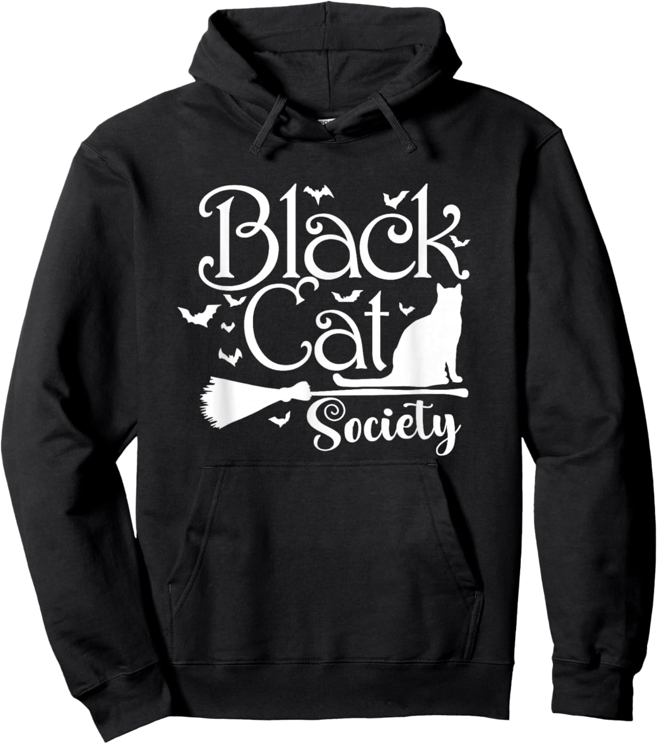 Black Cat Society Halloween Hoodie - Hoodie | Black