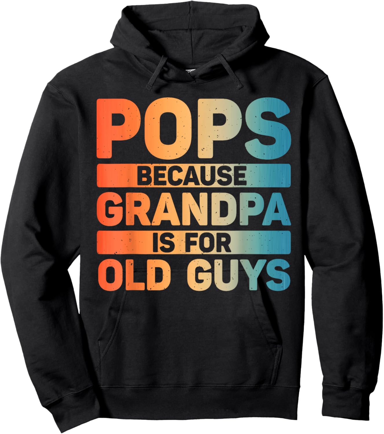 Pops Design For Grandpa From Grandkids Father's Day Pops Hoodie - Hoodie | Black