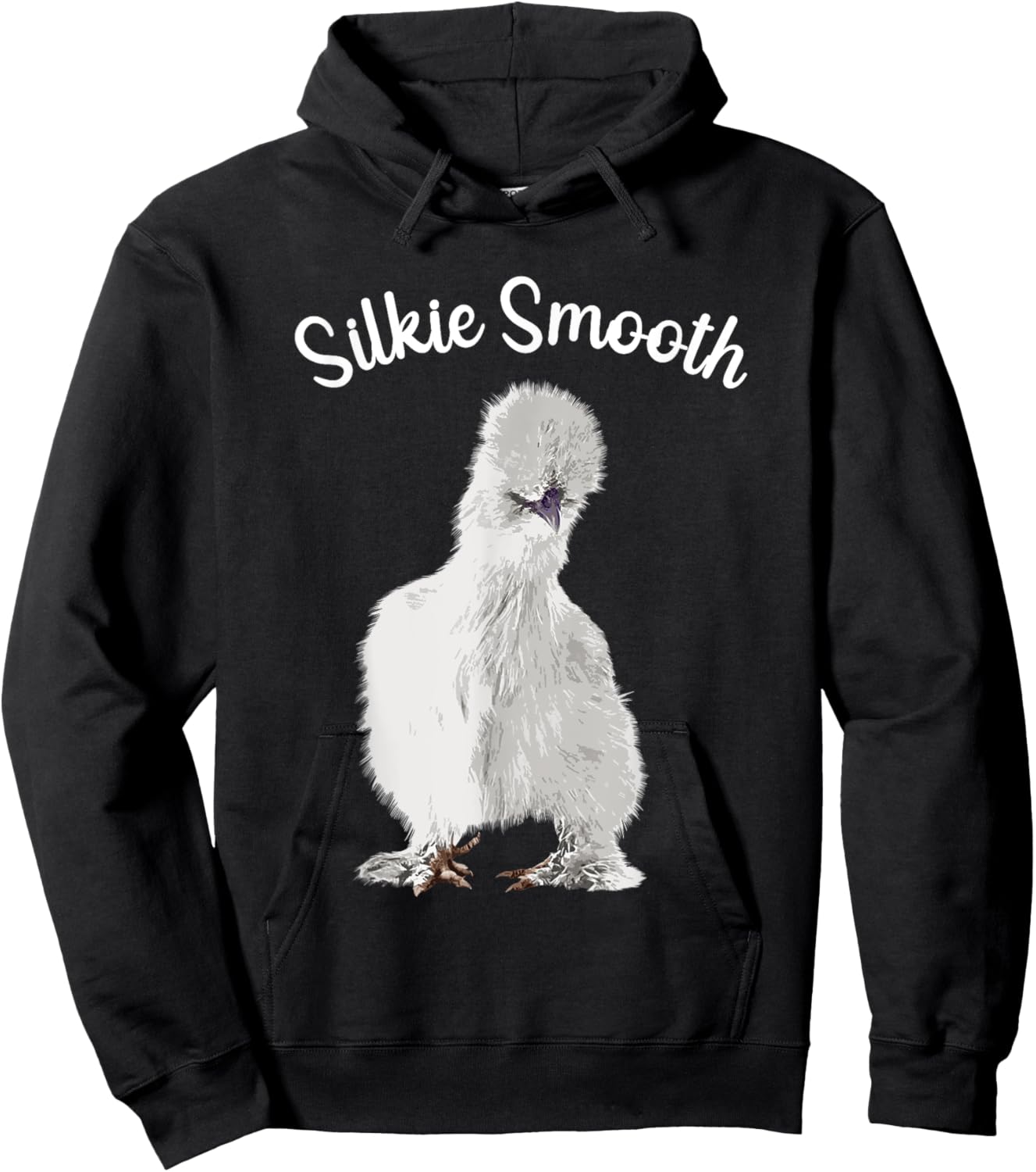 Cute Silkie Chicken Design Women Kids Silkie Chicken Hoodie - Hoodie | Black