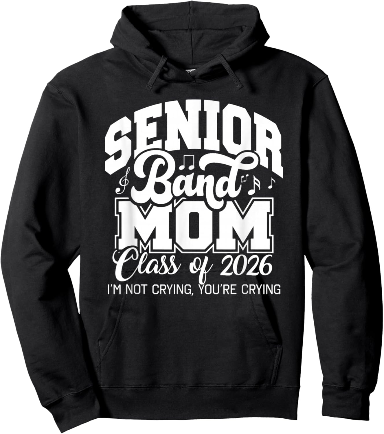 Senior Band Mom 2026, Class of 2026, Cheer Band Hoodie - Hoodie | Black