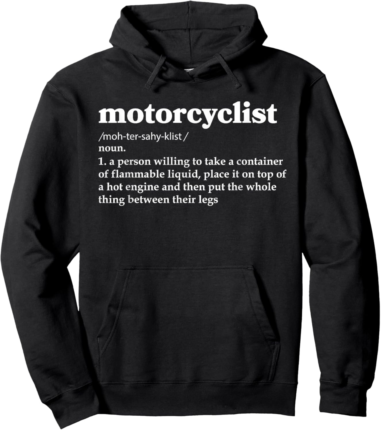 Motorcyclist Definition Motorcycle Rider Biker Motocross Hoodie - Hoodie | Black