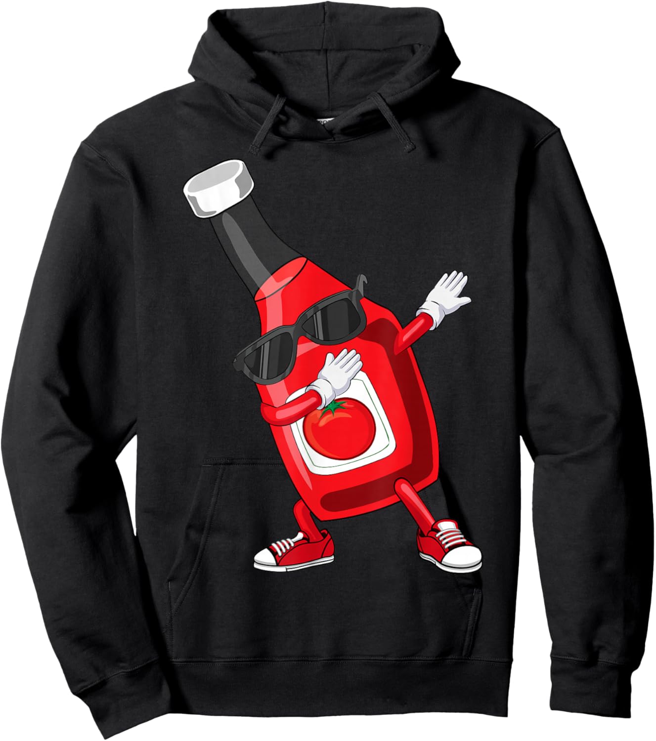 Dabbing Ketchup Art For Kid Boy Girl Men Women Ketchup Lover Hoodie - Hoodie | Black