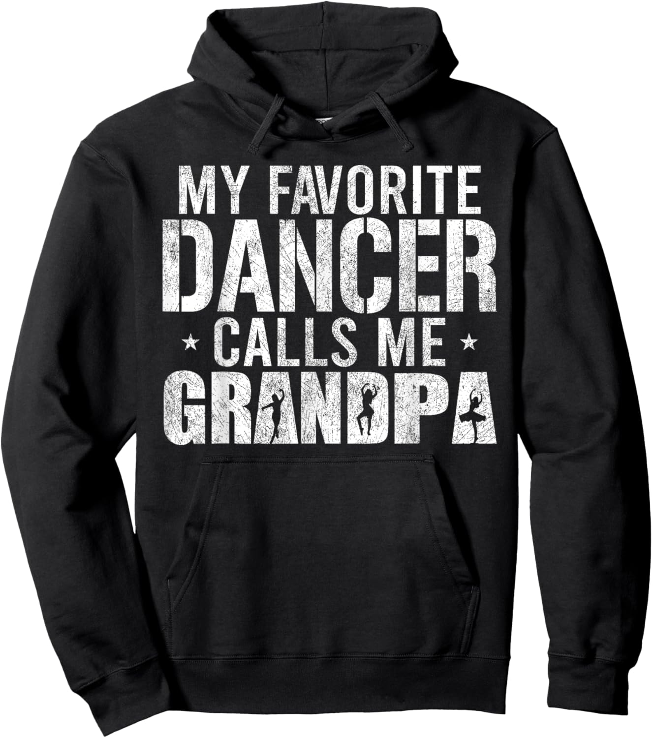 My Favorite Dancer Calls Me Grandpa Vintage Ballet Dancer Hoodie - Hoodie | Black