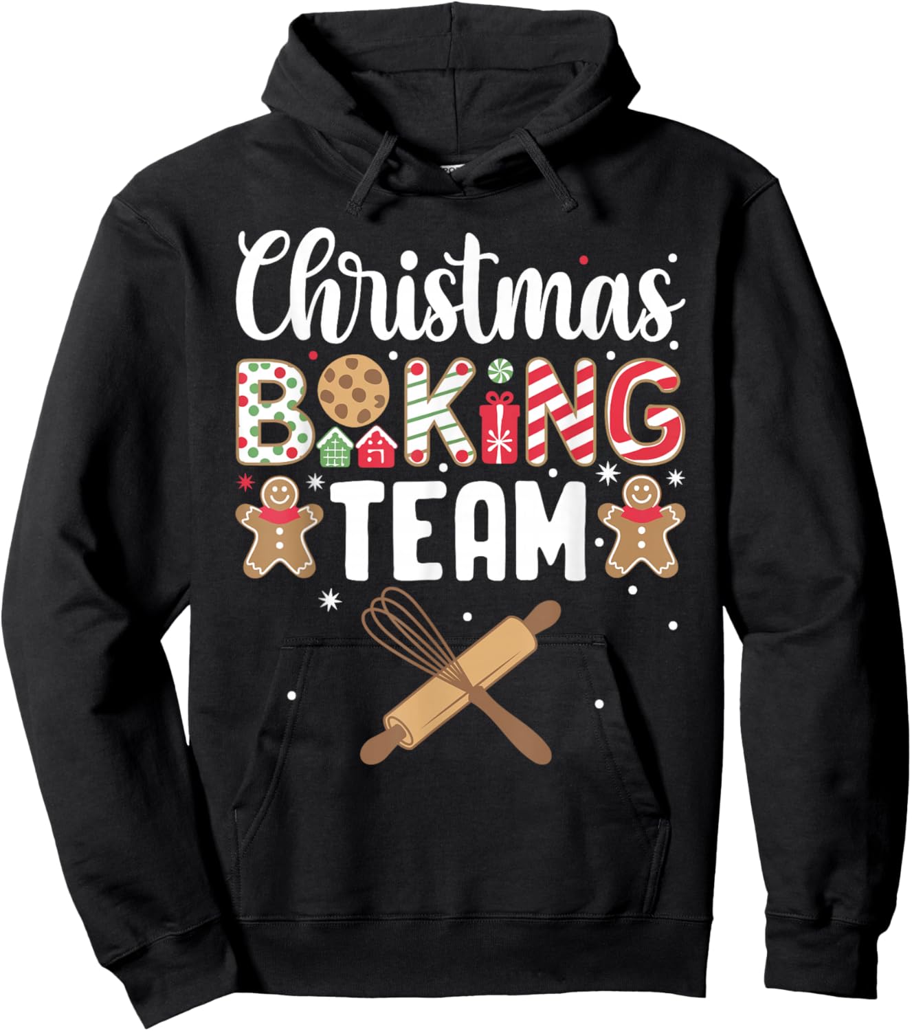 Funny Christmas Baking Team Baking Christmas Cookie Hoodie - Hoodie | Black