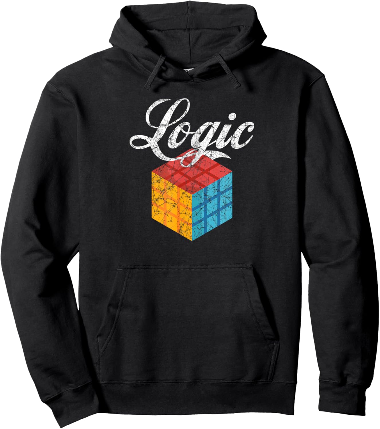 Vintage Distressed Logic Rap and Hip Hop Hoodie - Hoodie | Black