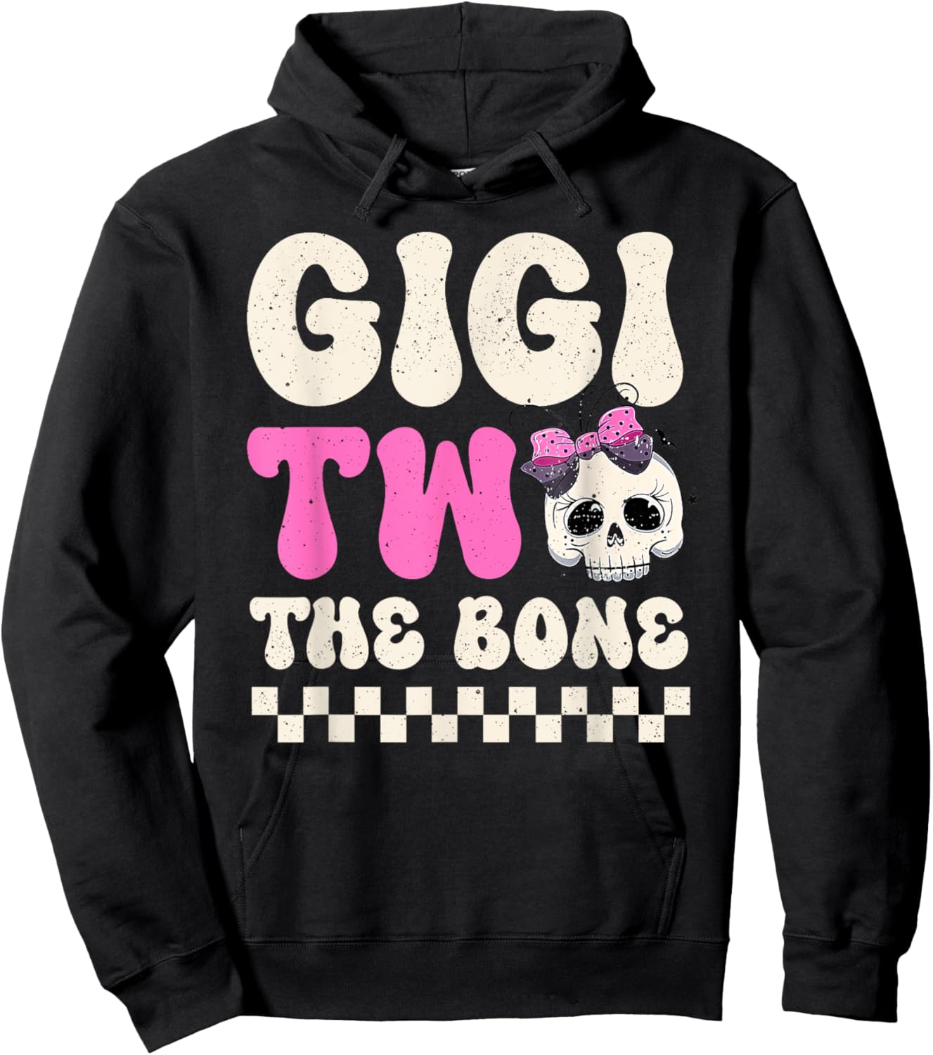 Gigi Two The Bone Halloween 2nd Birthday Girl Family Hoodie - Hoodie | Black