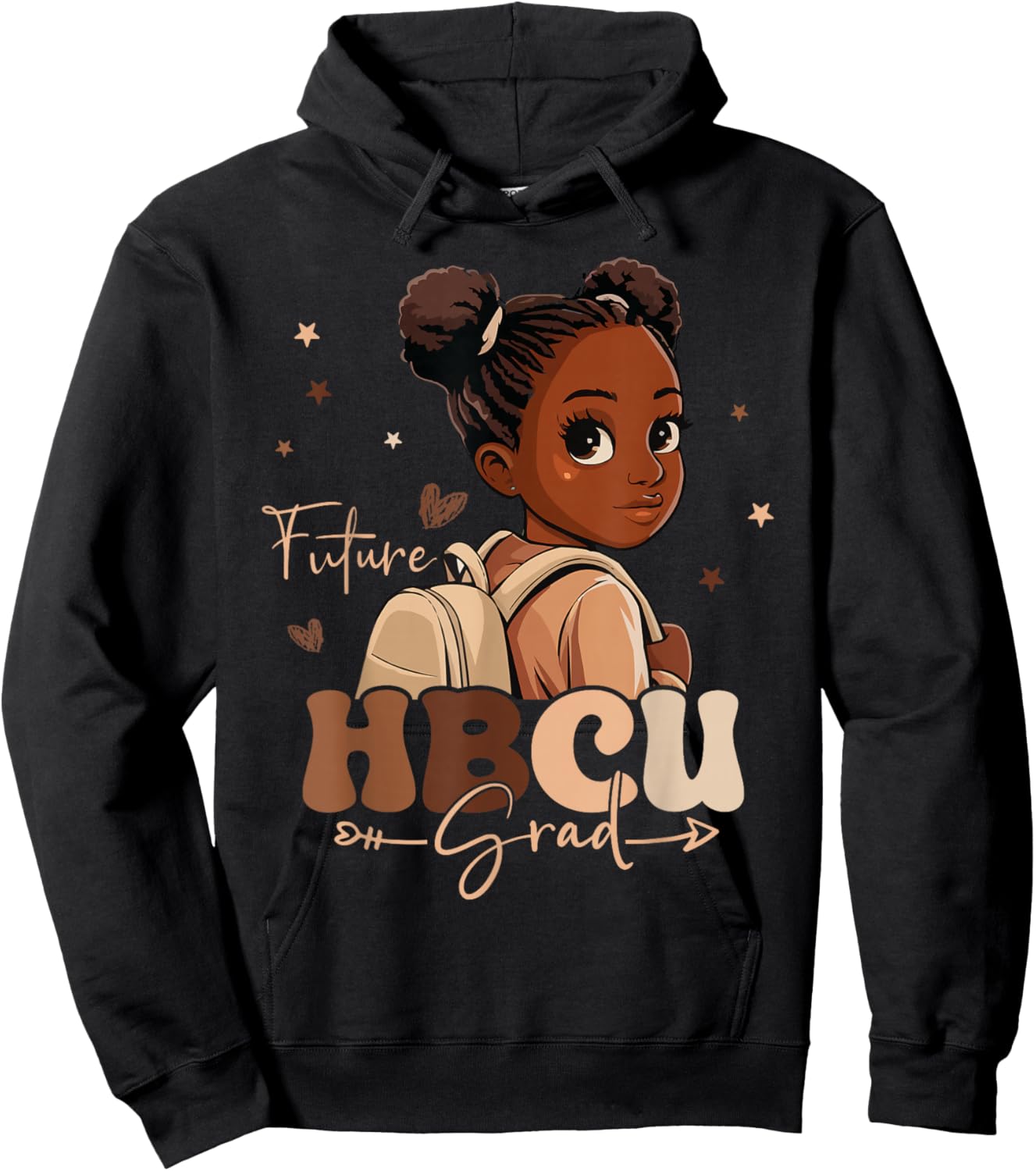 Future HBCU Grad kids Black Girl Afro Black History Month Hoodie - Hoodie | Black