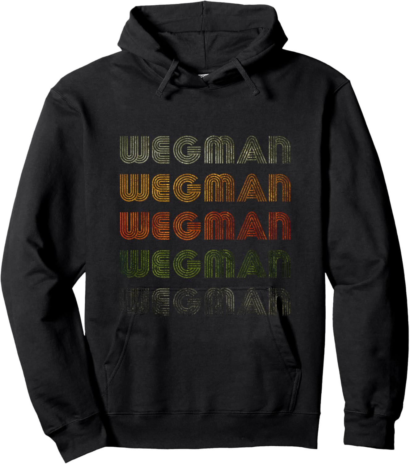 Love Heart Wegman Grunge Vintage Style Black Wegman Hoodie - Hoodie | Black
