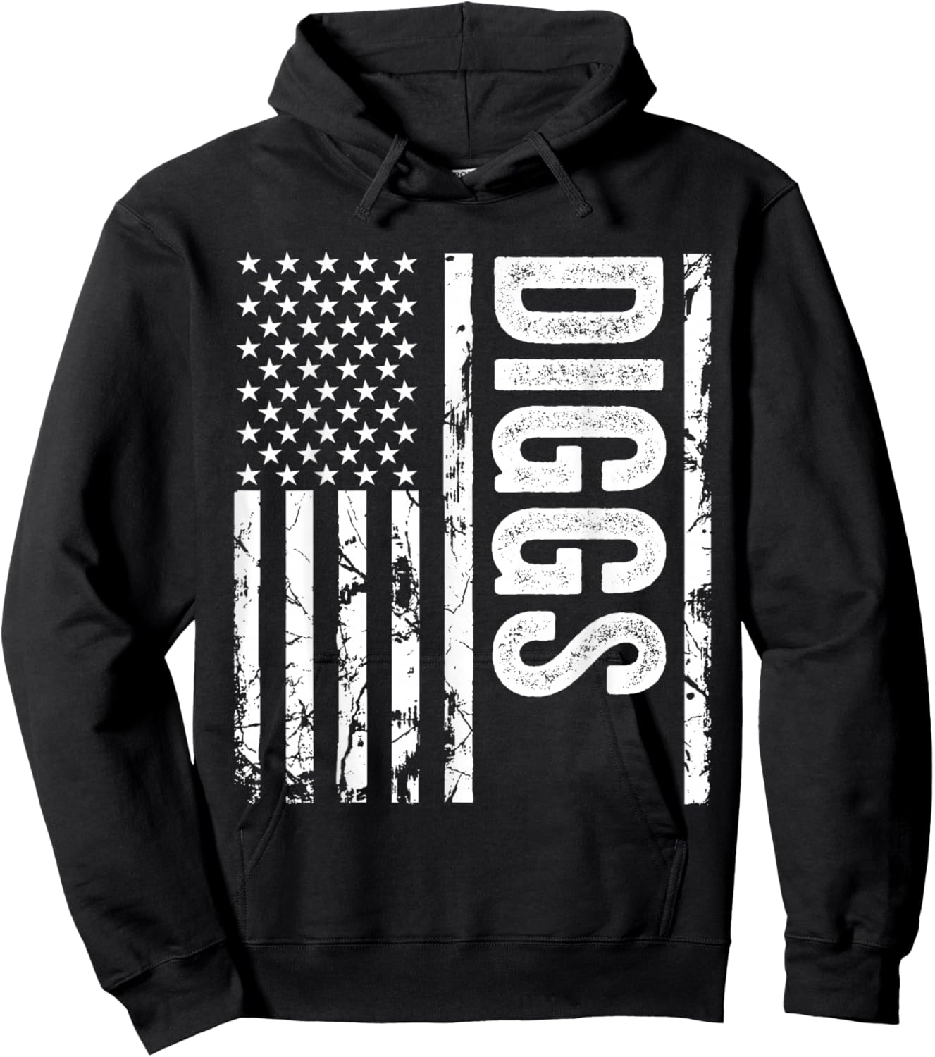 Diggs Last Name Funny Surname Team Diggs Family Reunion Hoodie - Hoodie | Black