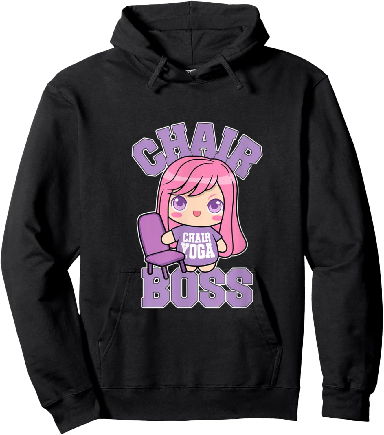 Chair Yoga Boss I Love Chair Yoga Lover Hoodie - Hoodie | Black