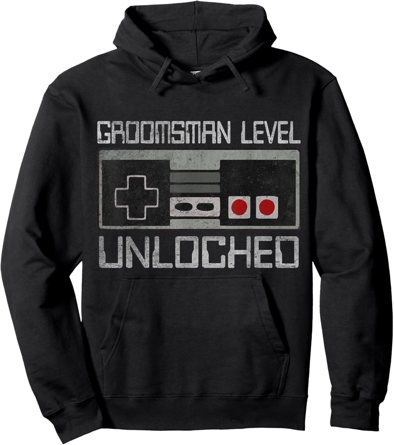 Groomsmen Matching Bachelor Party For Gamer Husband Wedding Hoodie - Hoodie | Black