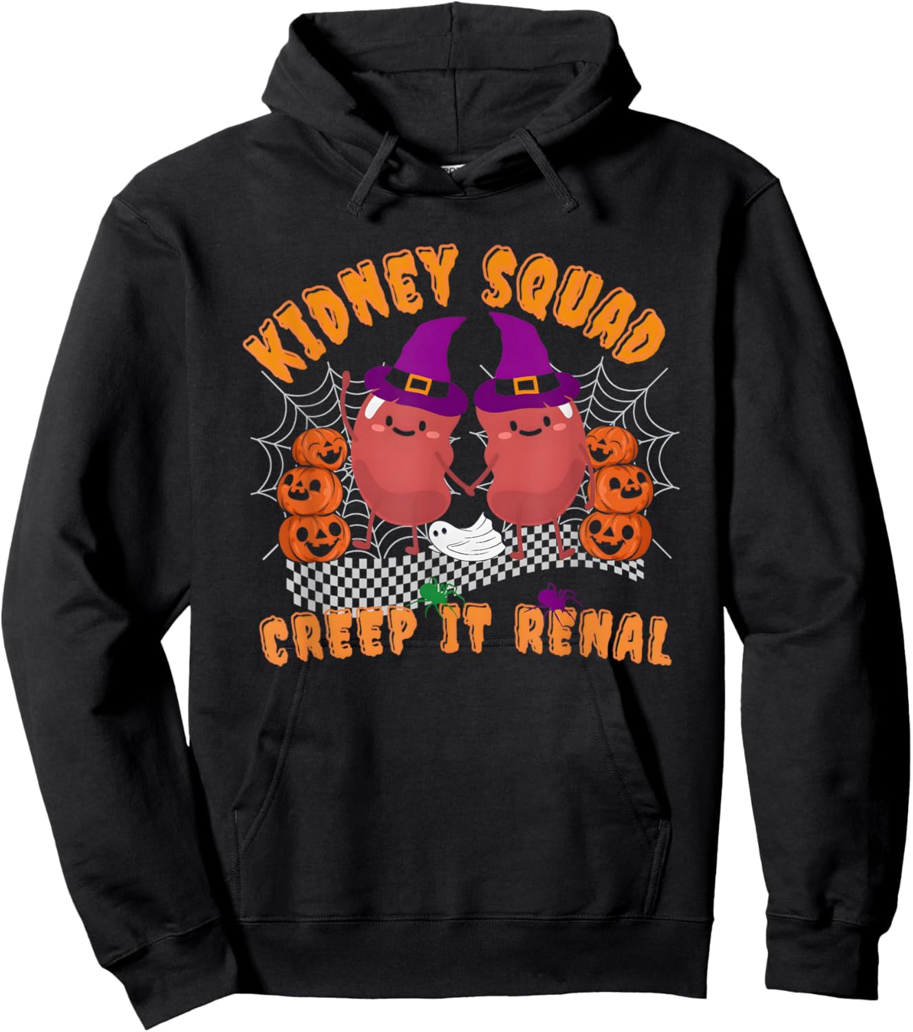 Halloween Kidney Retro Dialysis Kidney Health Gift Kidney Hoodie - Hoodie | Black