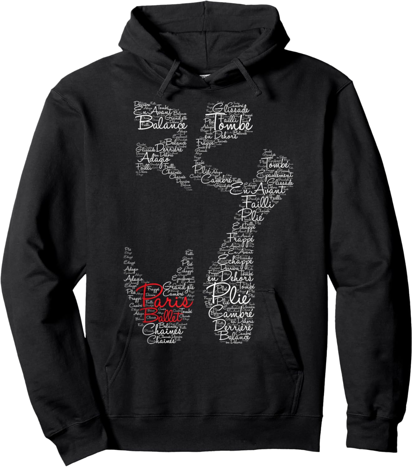 Paris Ballet Pointe Shoe Elegant Dance Design for Ballerinas Hoodie - Hoodie | Black