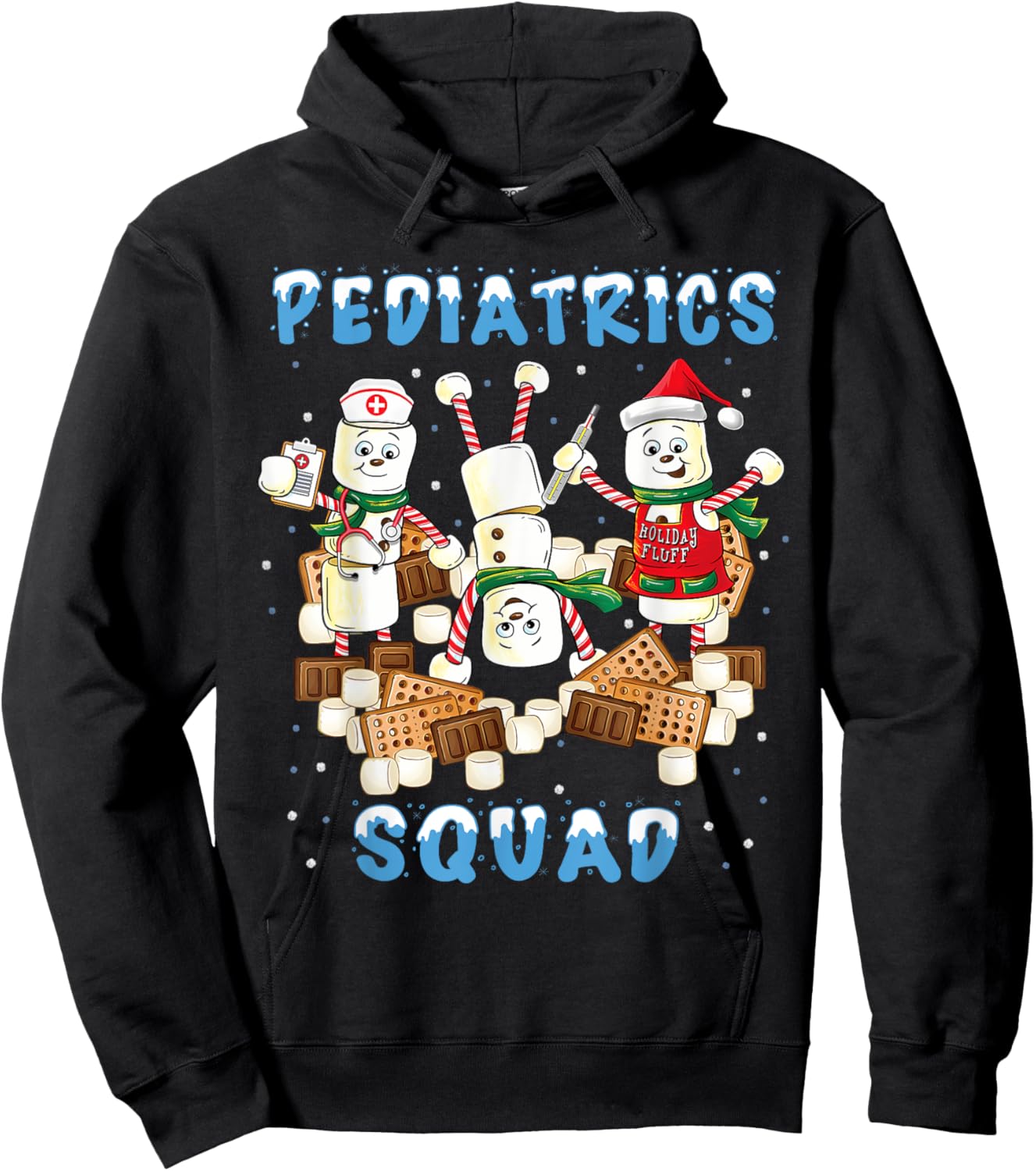 Pediatrics Nurse Squad Christmas Shirt for Pediatrics Nurses Hoodie - Hoodie | Black