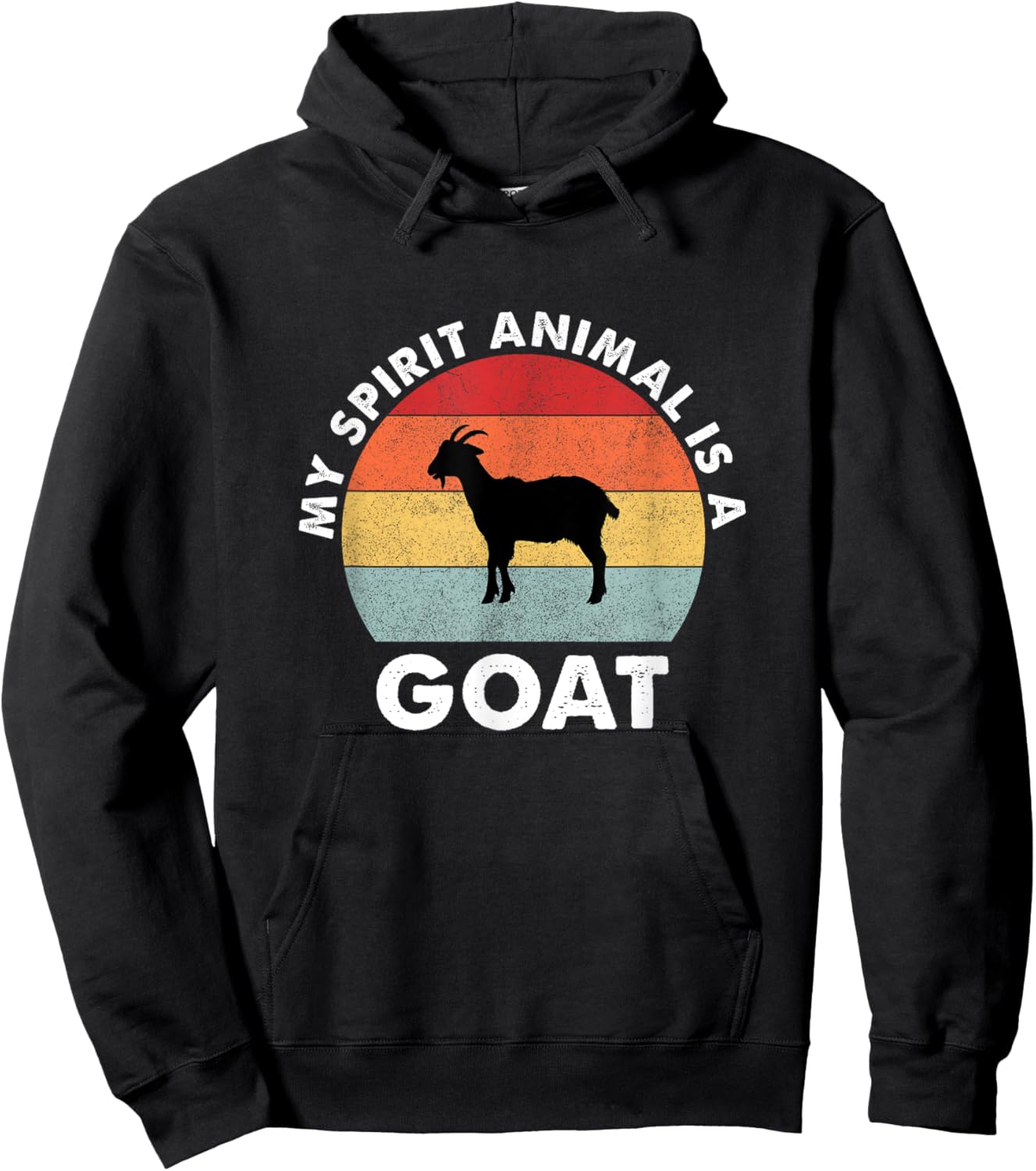 Vintage My Spirit Animal is a Goat Hoodie - Hoodie | Black