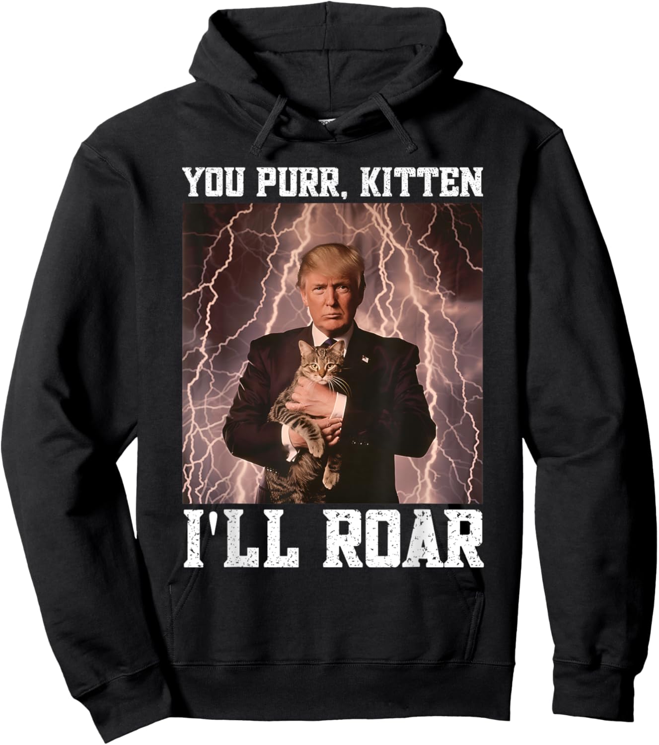 Cringy Alpha Trump Kitten Meme Cat Protector Cringe Trump Women Hoodie - Hoodie | Black