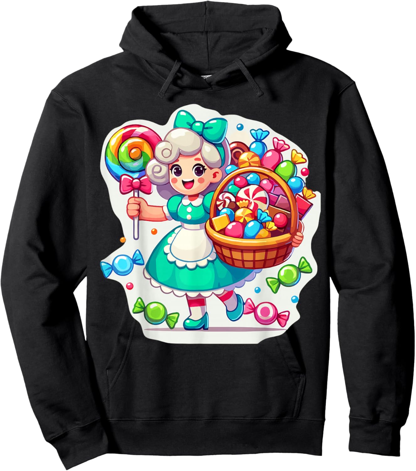 Giant Candy Land Game Crew Candy Land Costumes Adult Women Hoodie - Hoodie | Black