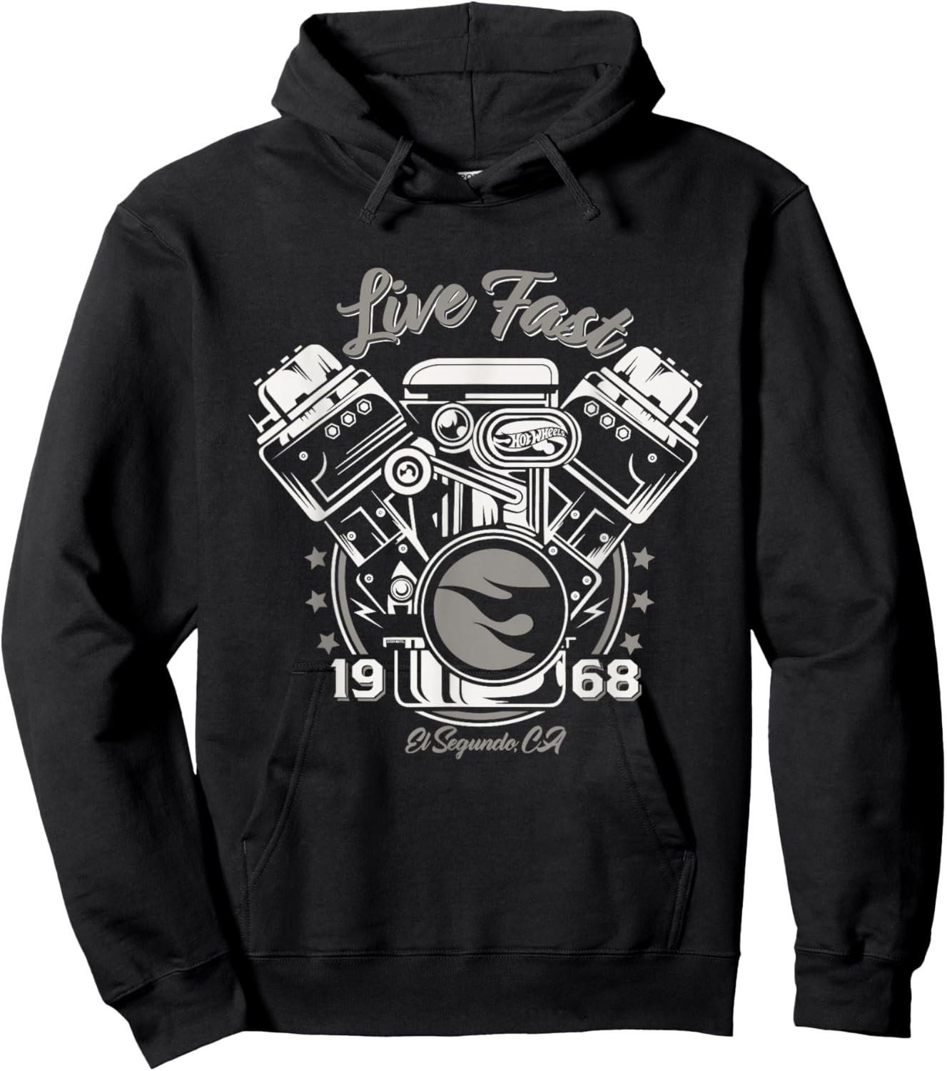 Hot Wheels Live Fast 1968 Hoodie - Hoodie | Black