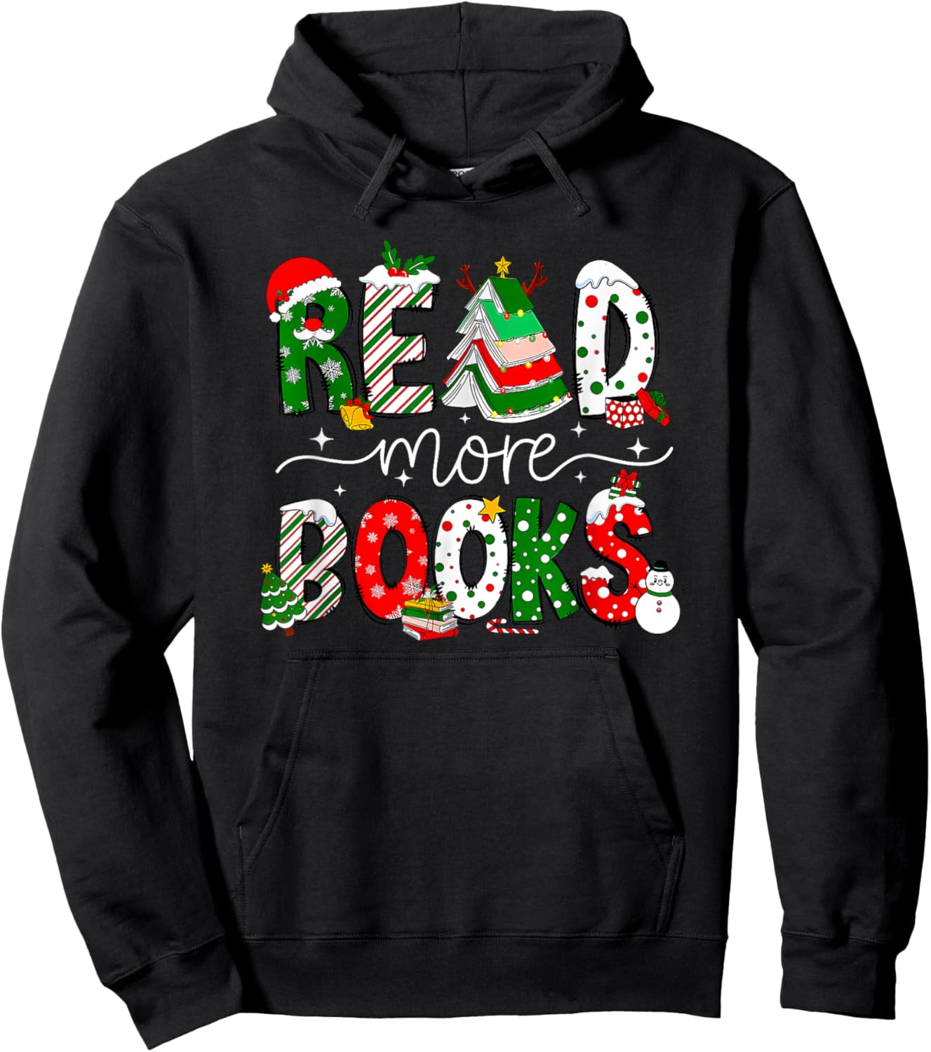 Read More Books Christmas Reading Book Hoodie - Hoodie | Black