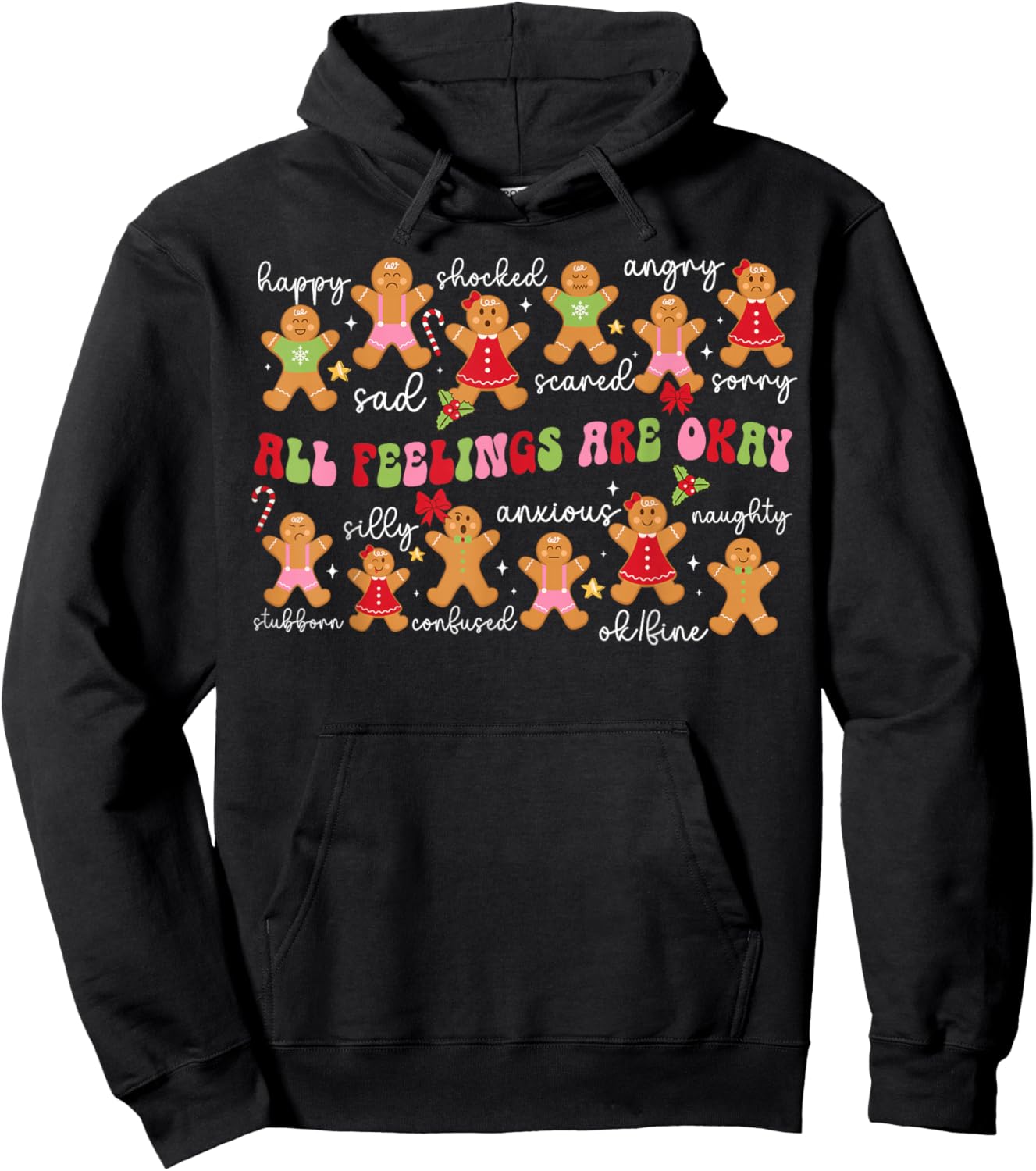 Groovy ABA Therapist Christmas ABA Therapy Xmas Party Hoodie - Hoodie | Black