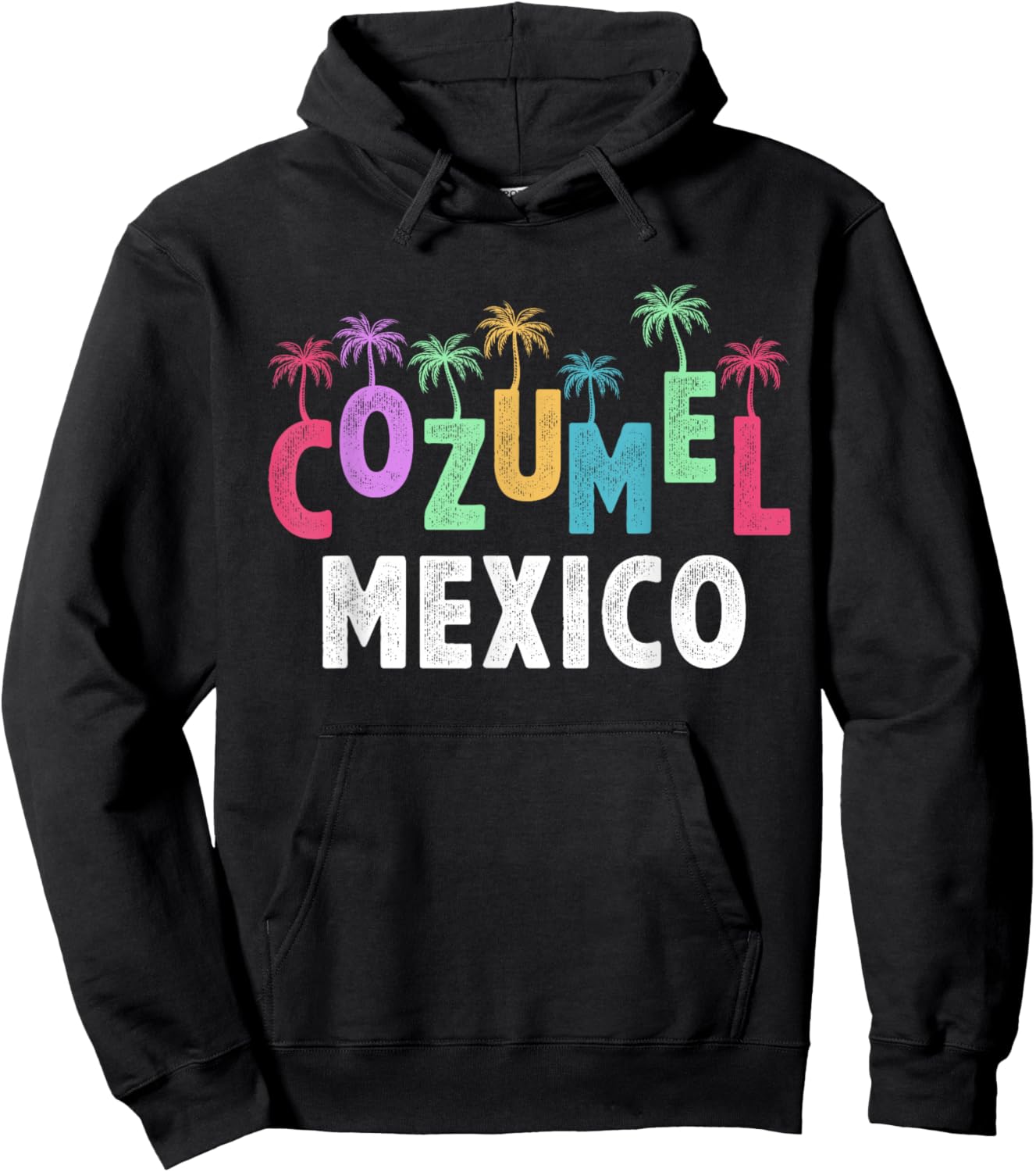 Cozumel Mexico Souvenir Vacation Travel Men Women Reminder Hoodie - Hoodie | Black