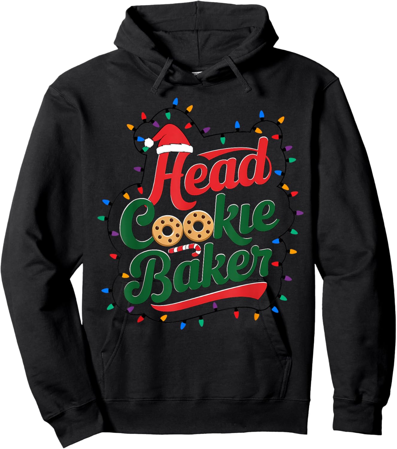 Head Cookie Baker Christmas Cookie Baking Hoodie - Hoodie | Black