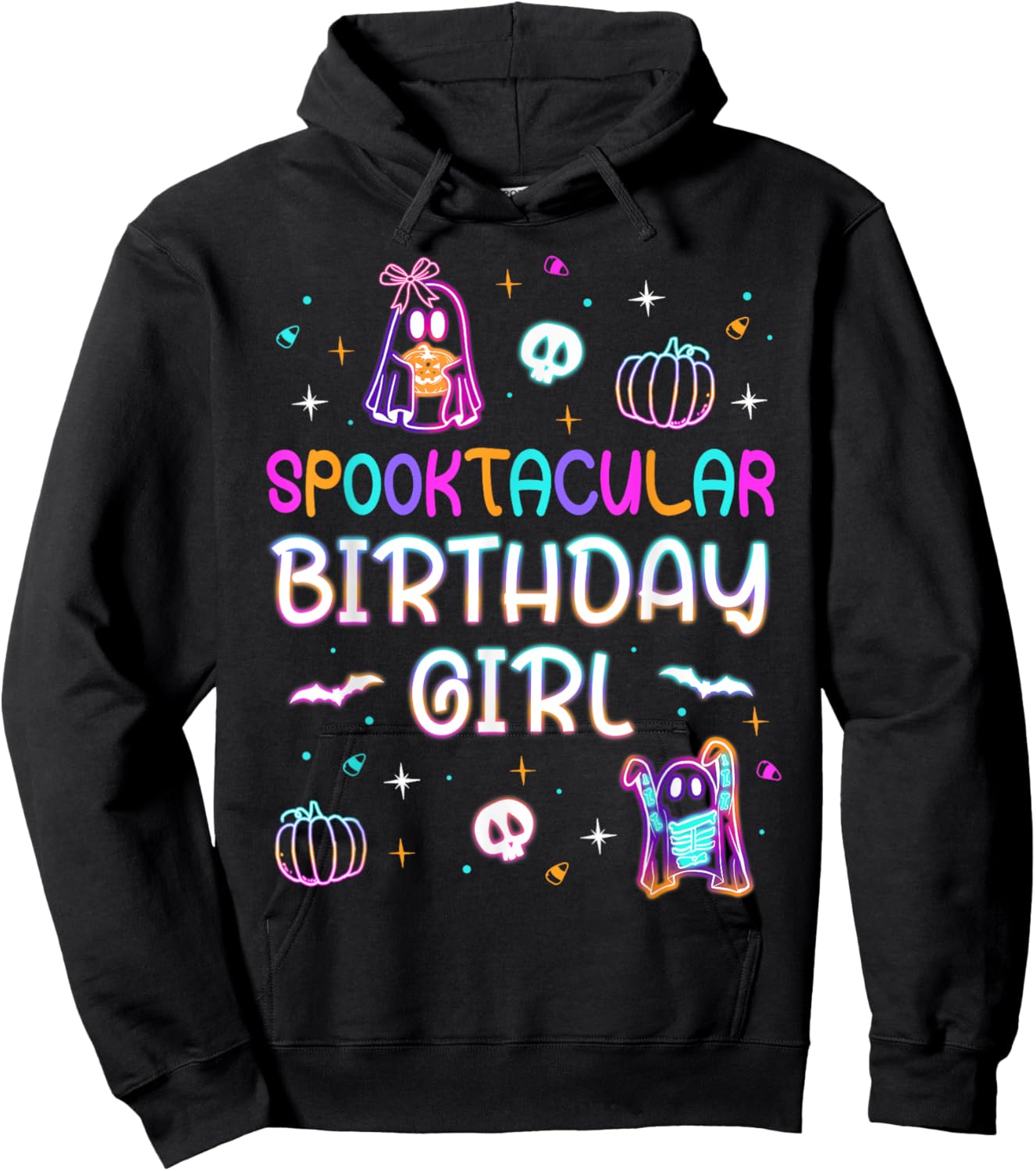 Spooktacular Birthday Girl Funny Birthday Girl Ghost Party Hoodie - Hoodie | Black