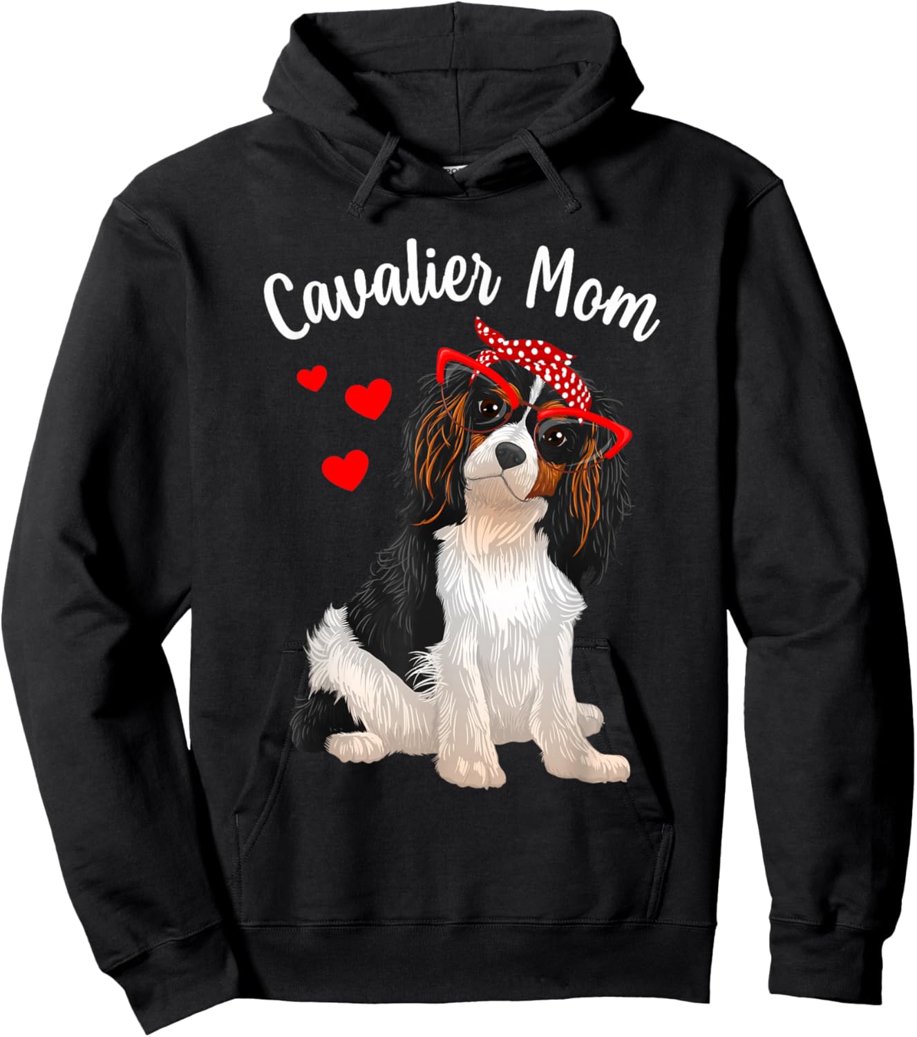 Cavalier King Charles Art Mom Cavalier Spaniel Hoodie - Hoodie | Black